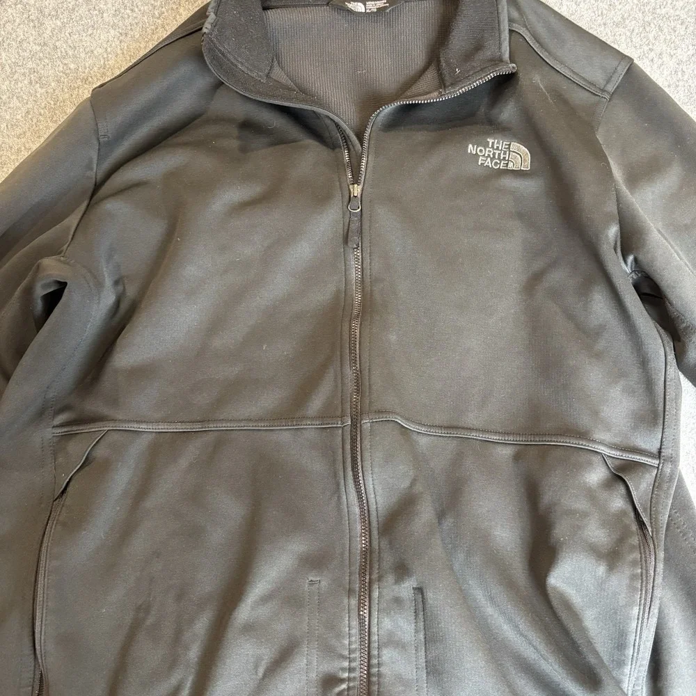 The North Face Jacket Mens‎ Xl Full Zip Up Black Polyester Softshell